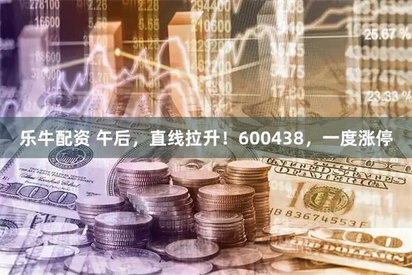 乐牛配资 午后，直线拉升！600438，一度涨停